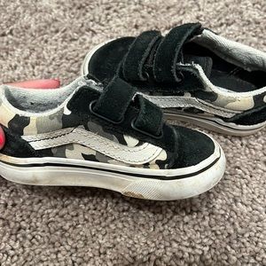 Toddler old school vans with camouflage print